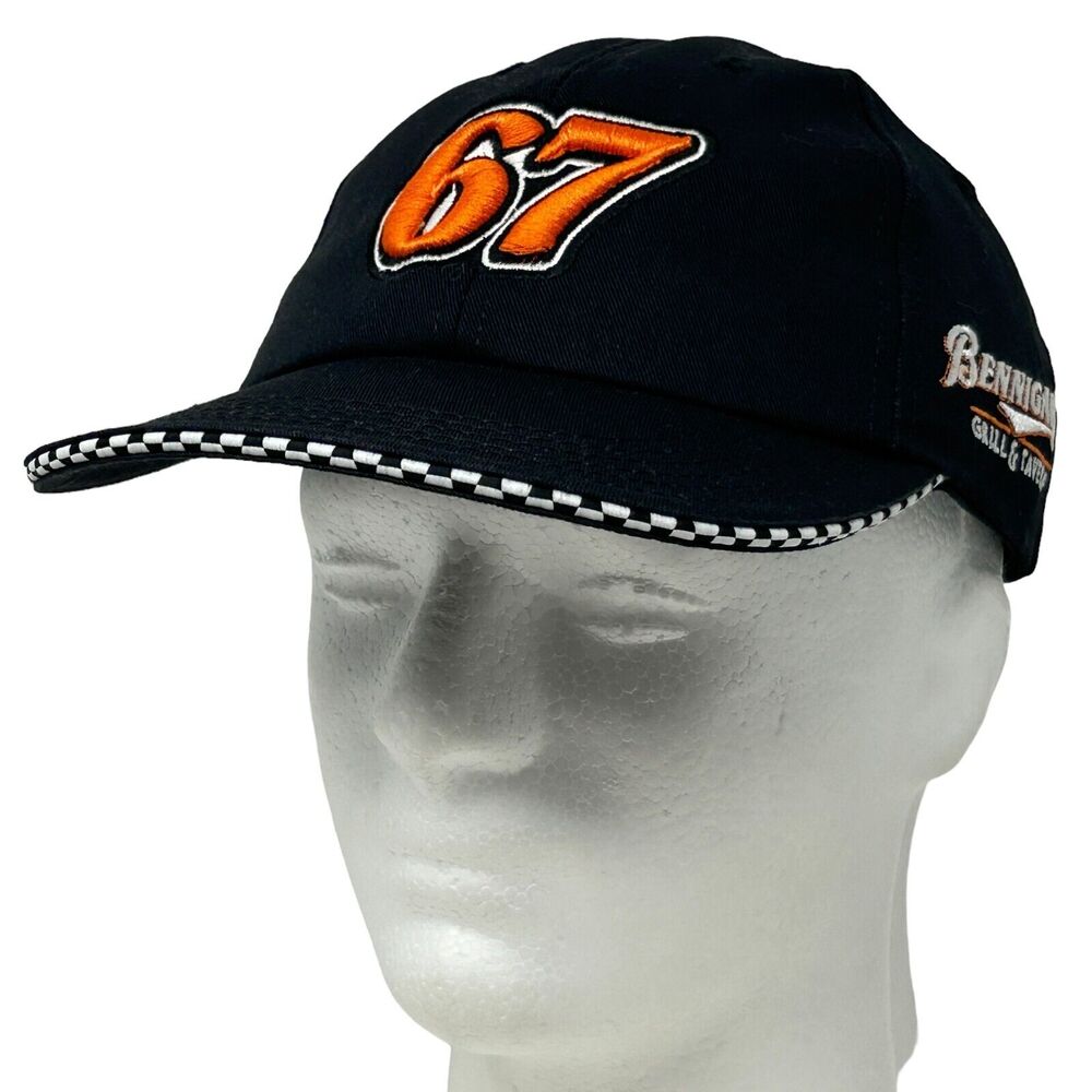 NASCAR Jason Jarrett Hat Cap Black Bennigans Motorsports Strapback Auto Racing